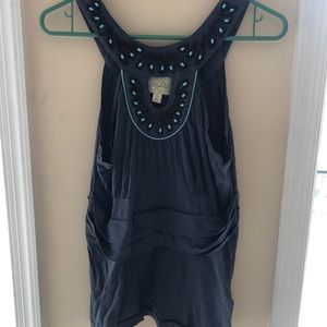 Blue beaded top
